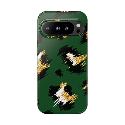 Green Leopard Print Phone Case – Tough Protective iPhone Cover