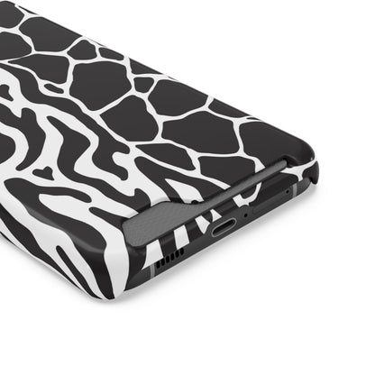 Animal Print Phone Case — Zebra & Giraffe Edition with Card Holder — Slim, Stylish, MagSafe