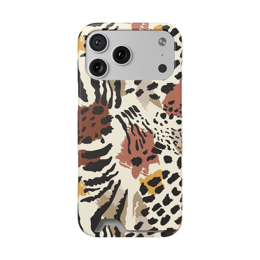 Savage Golden Leopard MagSafe Case With Card Holder