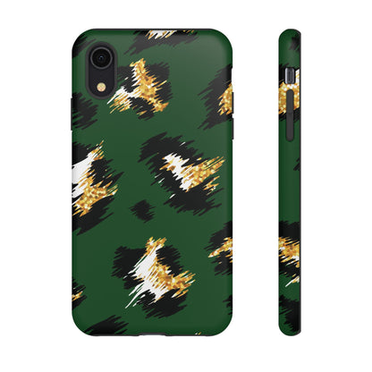 Green Leopard Print Phone Case – Tough Protective iPhone Cover