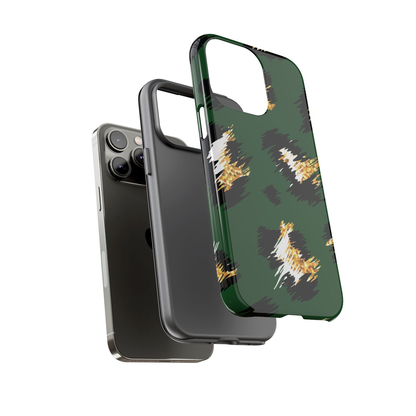 Green Leopard Print Phone Case – Tough Protective iPhone Cover