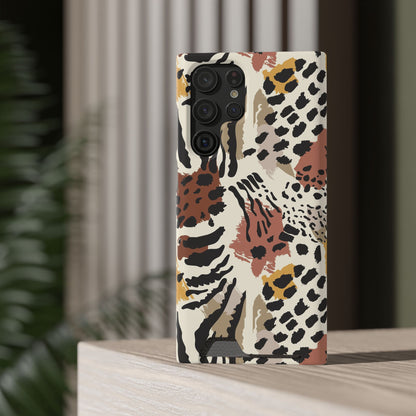 Savage Golden Leopard MagSafe Case With Card Holder