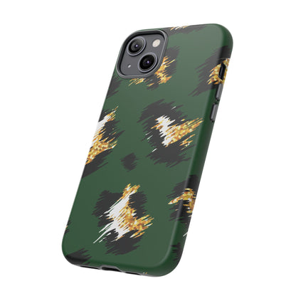 Green Leopard Print Phone Case – Tough Protective iPhone Cover