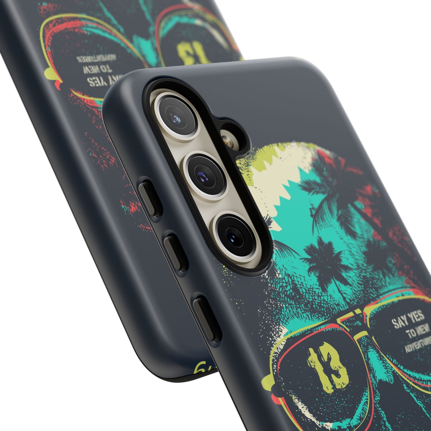 Wilderness Adventure Phone Case — 'Adventure Is Calling' Skull Sunglasses Design