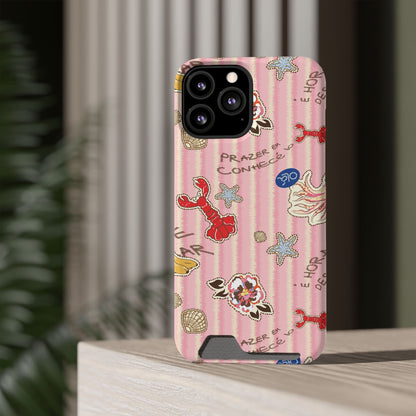 Pink Ocean Print iPhone Case – Cute Aesthetic Protective Phone Cover