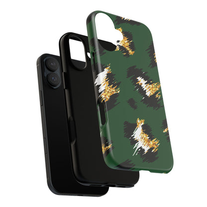 Green Leopard Print Phone Case – Tough Protective iPhone Cover
