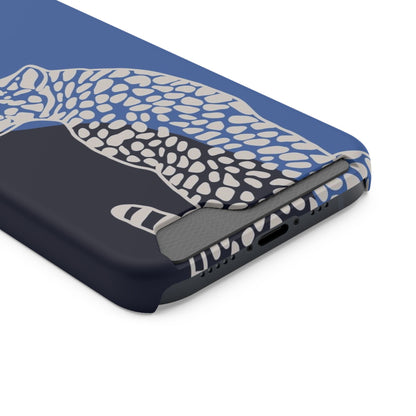 Leopard Bleu Card Phone Case — Blue Animal Print Card holder