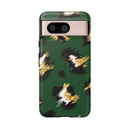 Green Leopard Print Phone Case – Tough Protective iPhone Cover