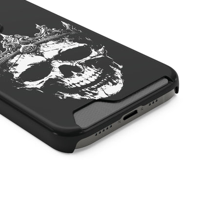 Crowned Chaos - Skull King Card-Holder Phone Case