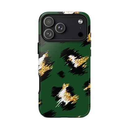 Green Leopard Print Phone Case – Tough Protective iPhone Cover