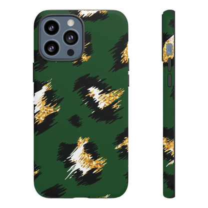 Green Leopard Print Phone Case – Tough Protective iPhone Cover