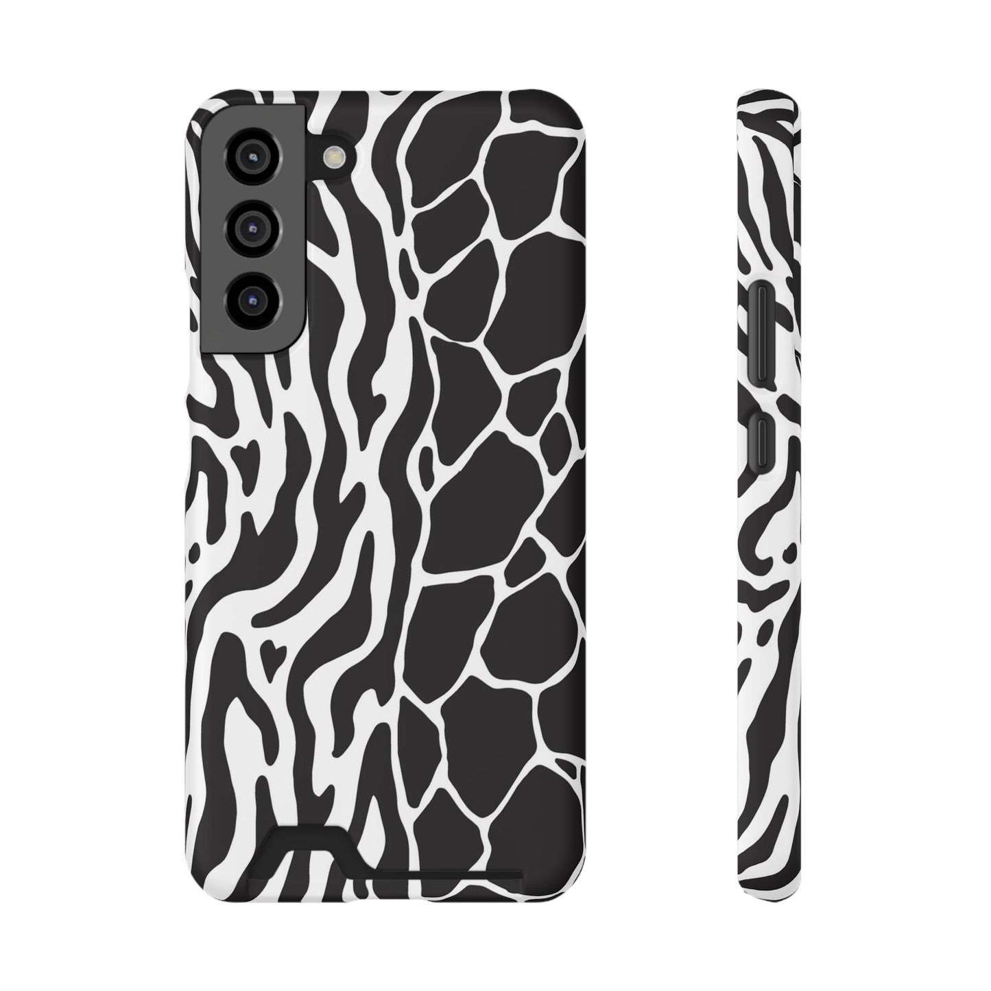 Animal Print Phone Case — Zebra & Giraffe Edition with Card Holder — Slim, Stylish, MagSafe