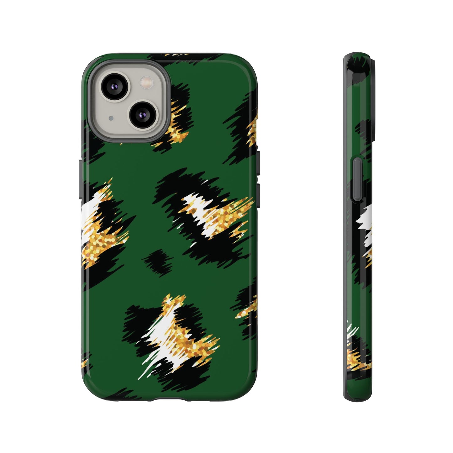 Green Leopard Print Phone Case – Tough Protective iPhone Cover