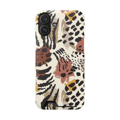 Savage Golden Leopard MagSafe Case With Card Holder