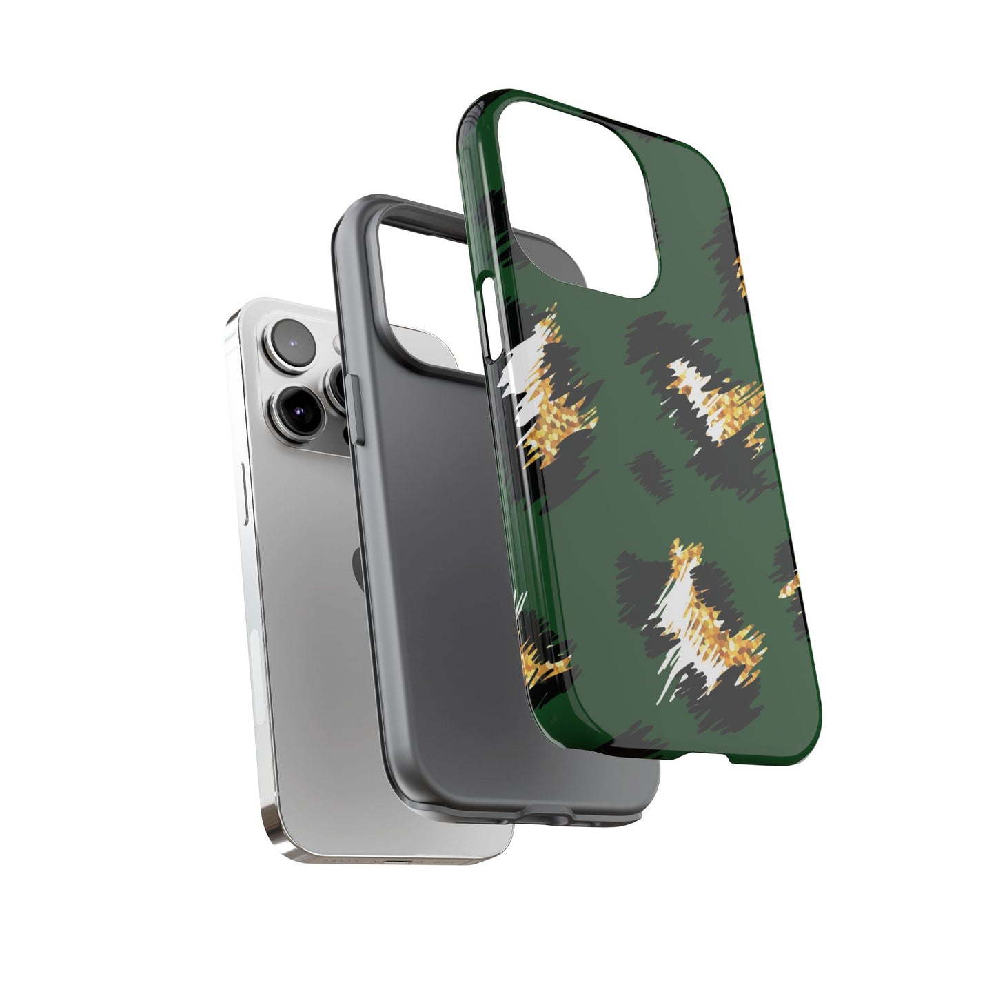 Green Leopard Print Phone Case – Tough Protective iPhone Cover