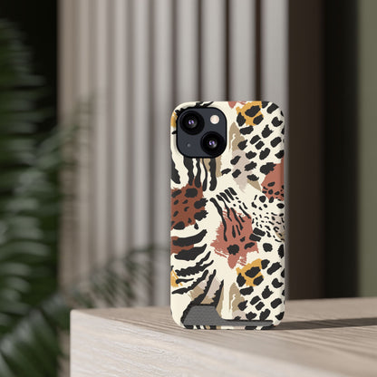 Savage Golden Leopard MagSafe Case With Card Holder