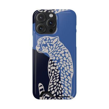Leopard Bleu Card Phone Case — Blue Animal Print Card holder