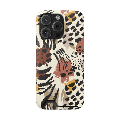 Savage Golden Leopard MagSafe Case With Card Holder