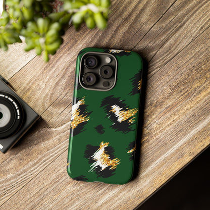 Green Leopard Print Phone Case – Tough Protective iPhone Cover