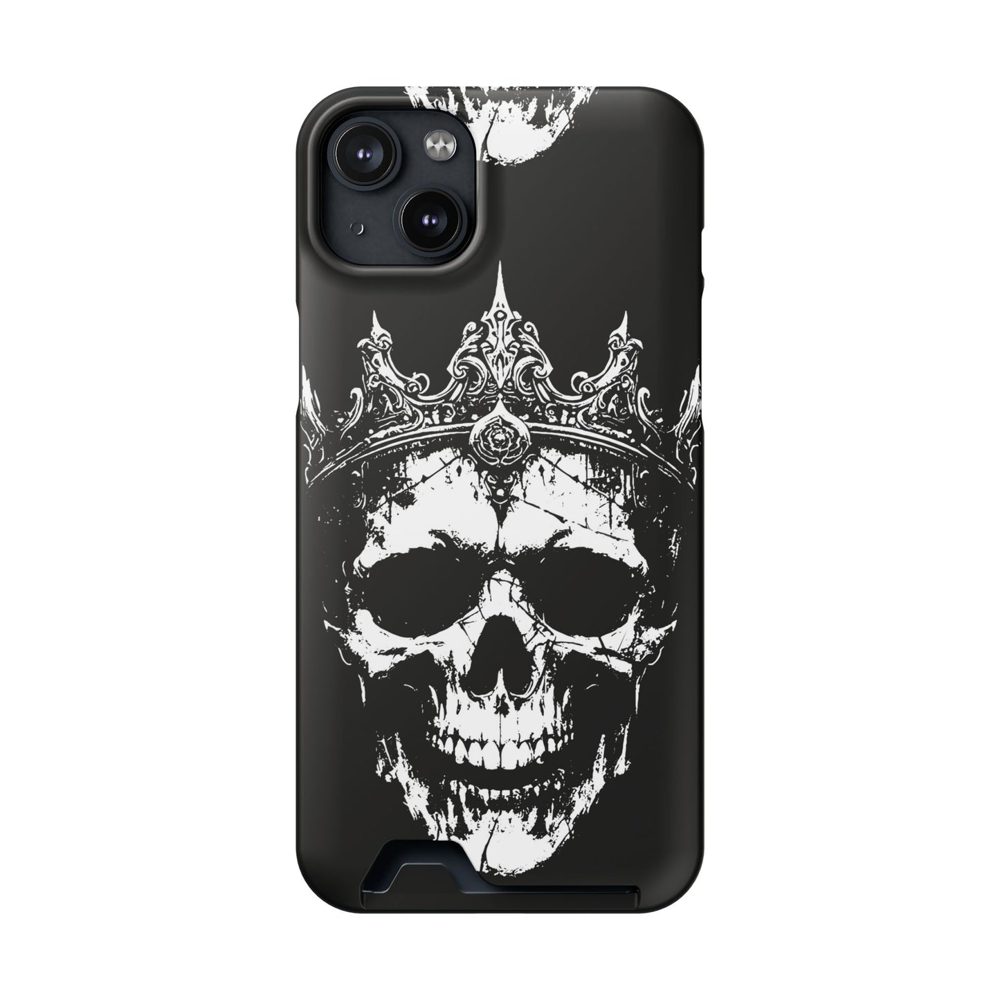 Crowned Chaos - Skull King Card-Holder Phone Case