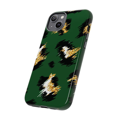 Green Leopard Print Phone Case – Tough Protective iPhone Cover