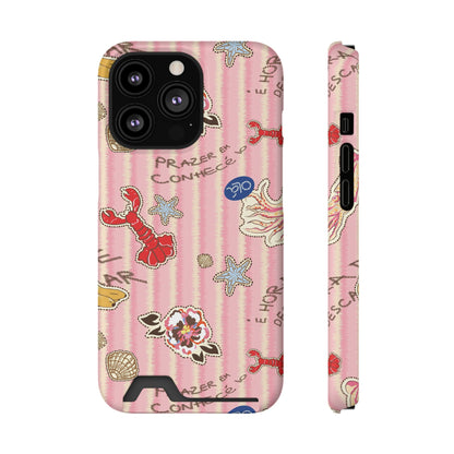 Pink Ocean Print iPhone Case – Cute Aesthetic Protective Phone Cover
