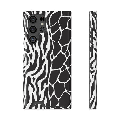 Animal Print Phone Case — Zebra & Giraffe Edition with Card Holder — Slim, Stylish, MagSafe