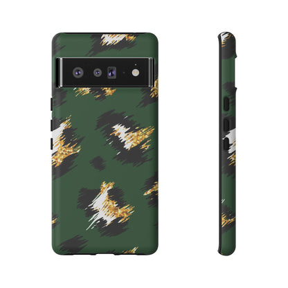 Green Leopard Print Phone Case – Tough Protective iPhone Cover