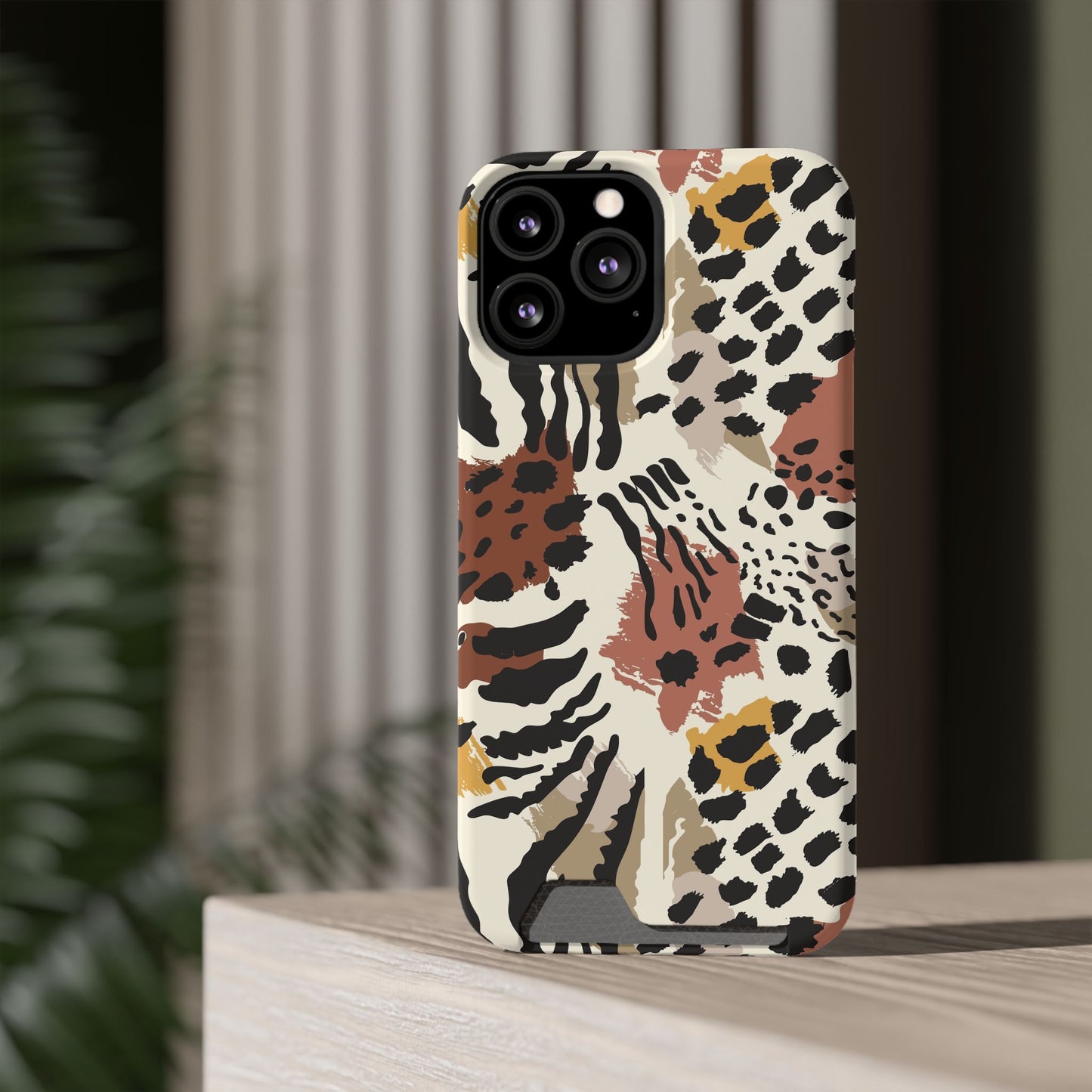 Savage Golden Leopard MagSafe Case With Card Holder