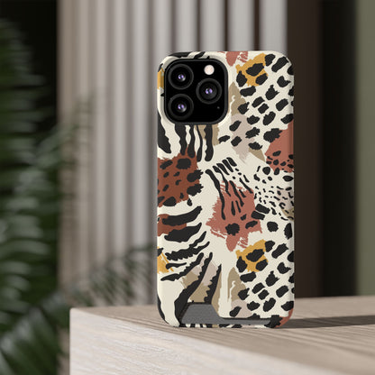 Savage Golden Leopard MagSafe Case With Card Holder