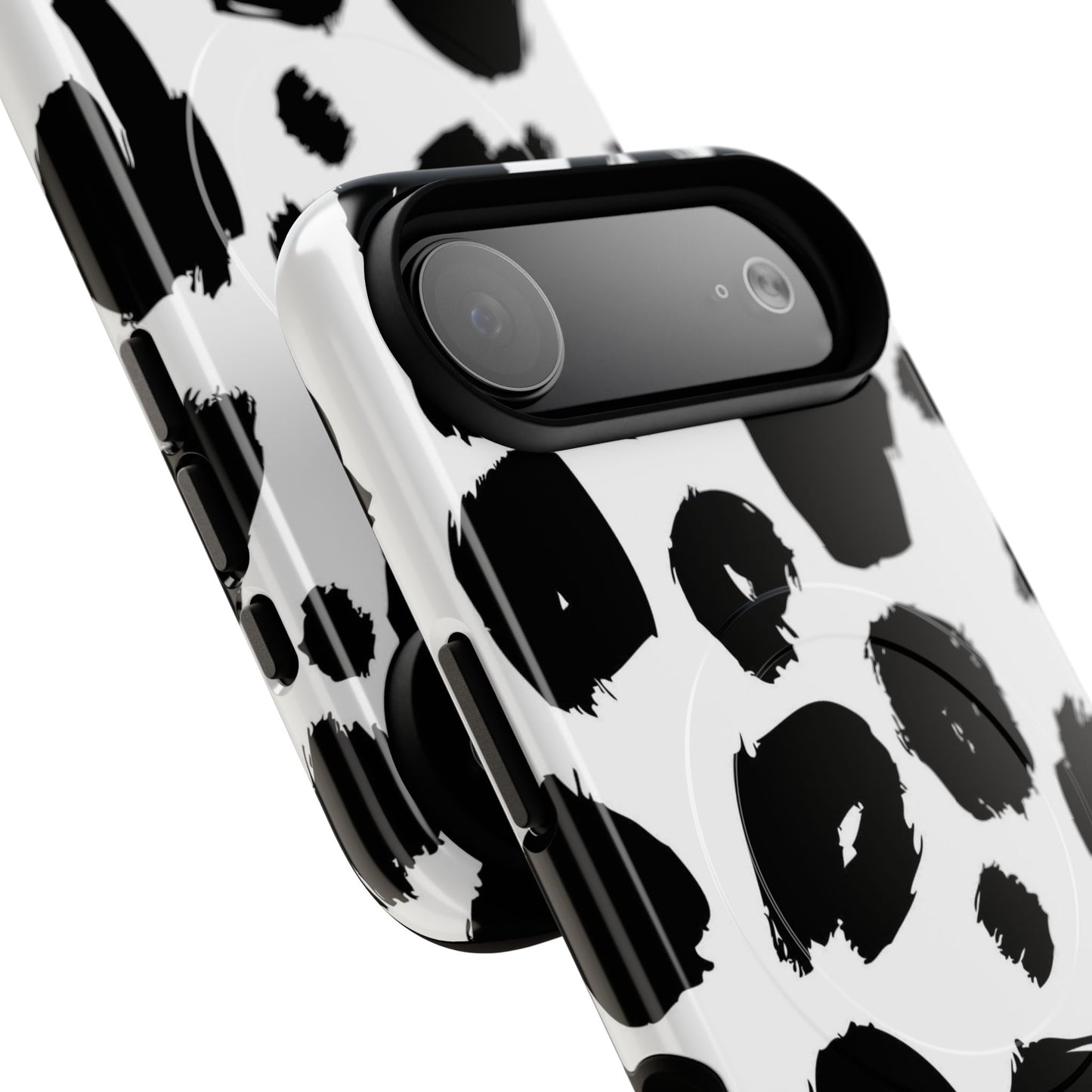 Ink Leopard Magnetic Phone Case — Black & White Animal Print Fashion Protective Cover