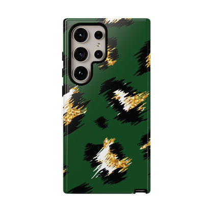 Green Leopard Print Phone Case – Tough Protective iPhone Cover