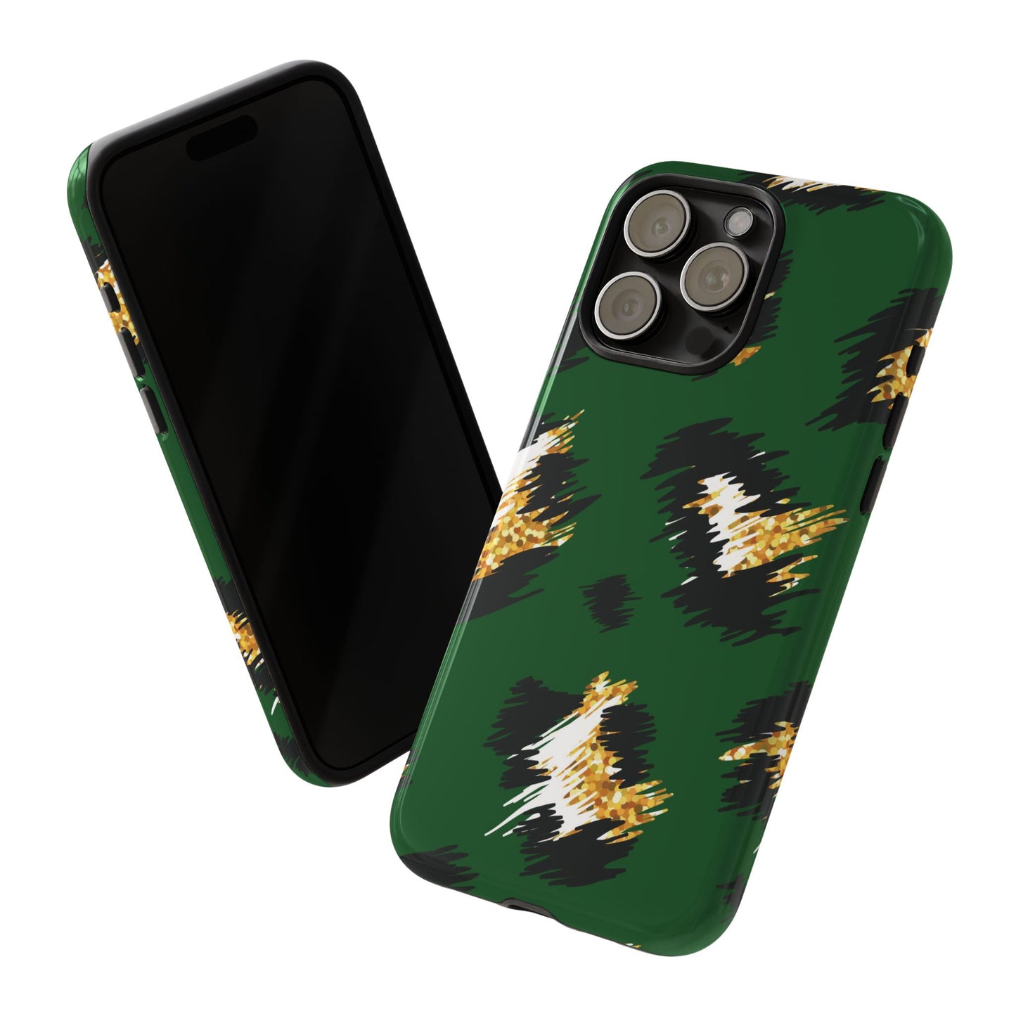 Green Leopard Print Phone Case – Tough Protective iPhone Cover