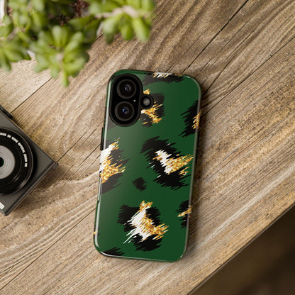 Green Leopard Print Phone Case – Tough Protective iPhone Cover