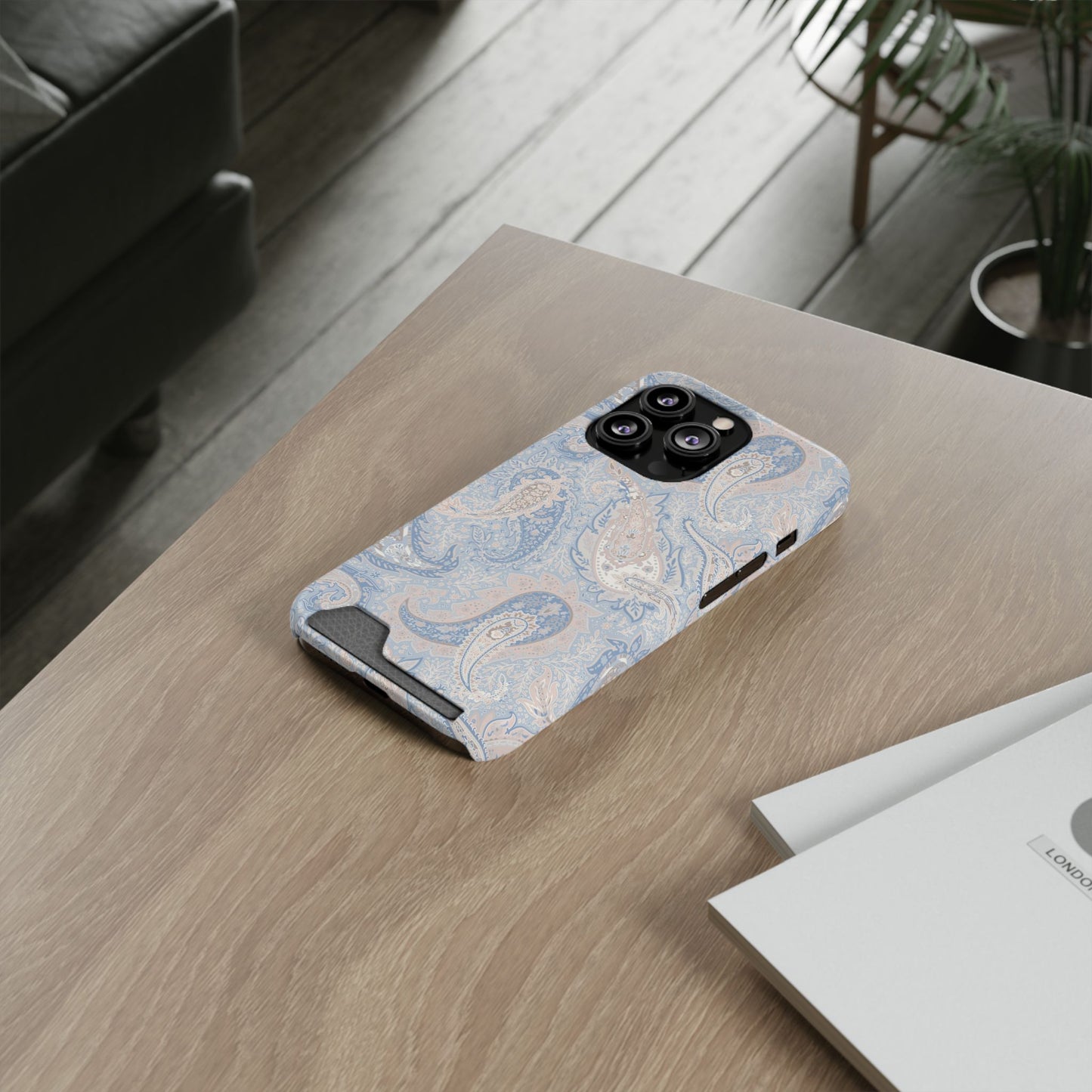 Premium Paisley MagSafe Cardholder Case — Slim Protective Wallet Cover