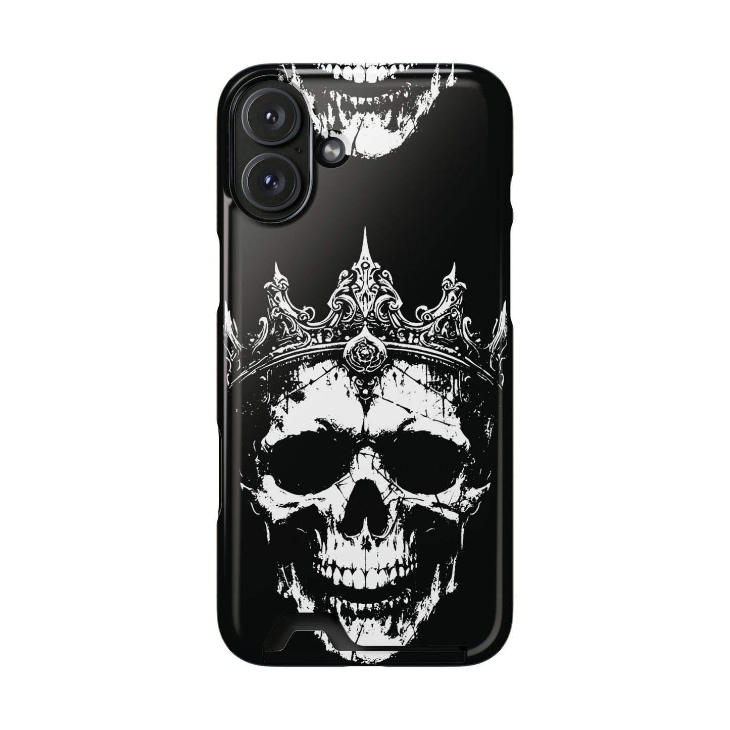 Crowned Chaos - Skull King Card-Holder Phone Case