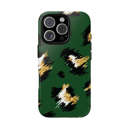 Green Leopard Print Phone Case – Tough Protective iPhone Cover
