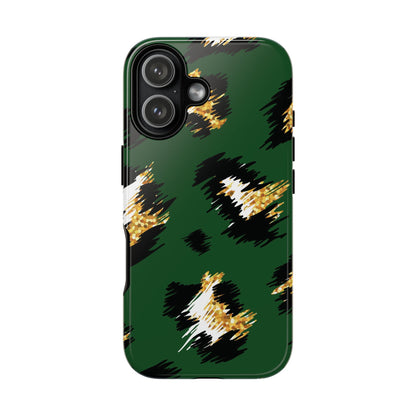 Green Leopard Print Phone Case – Tough Protective iPhone Cover