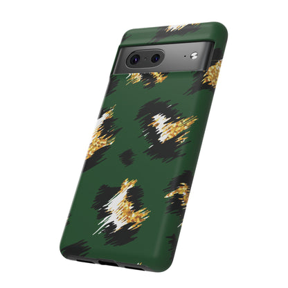 Green Leopard Print Phone Case – Tough Protective iPhone Cover