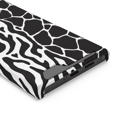 Animal Print Phone Case — Zebra & Giraffe Edition with Card Holder — Slim, Stylish, MagSafe