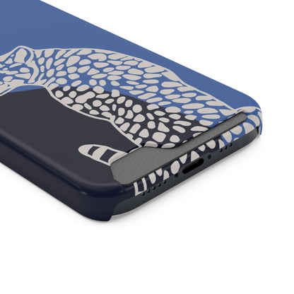 Leopard Bleu Card Phone Case — Blue Animal Print Card holder
