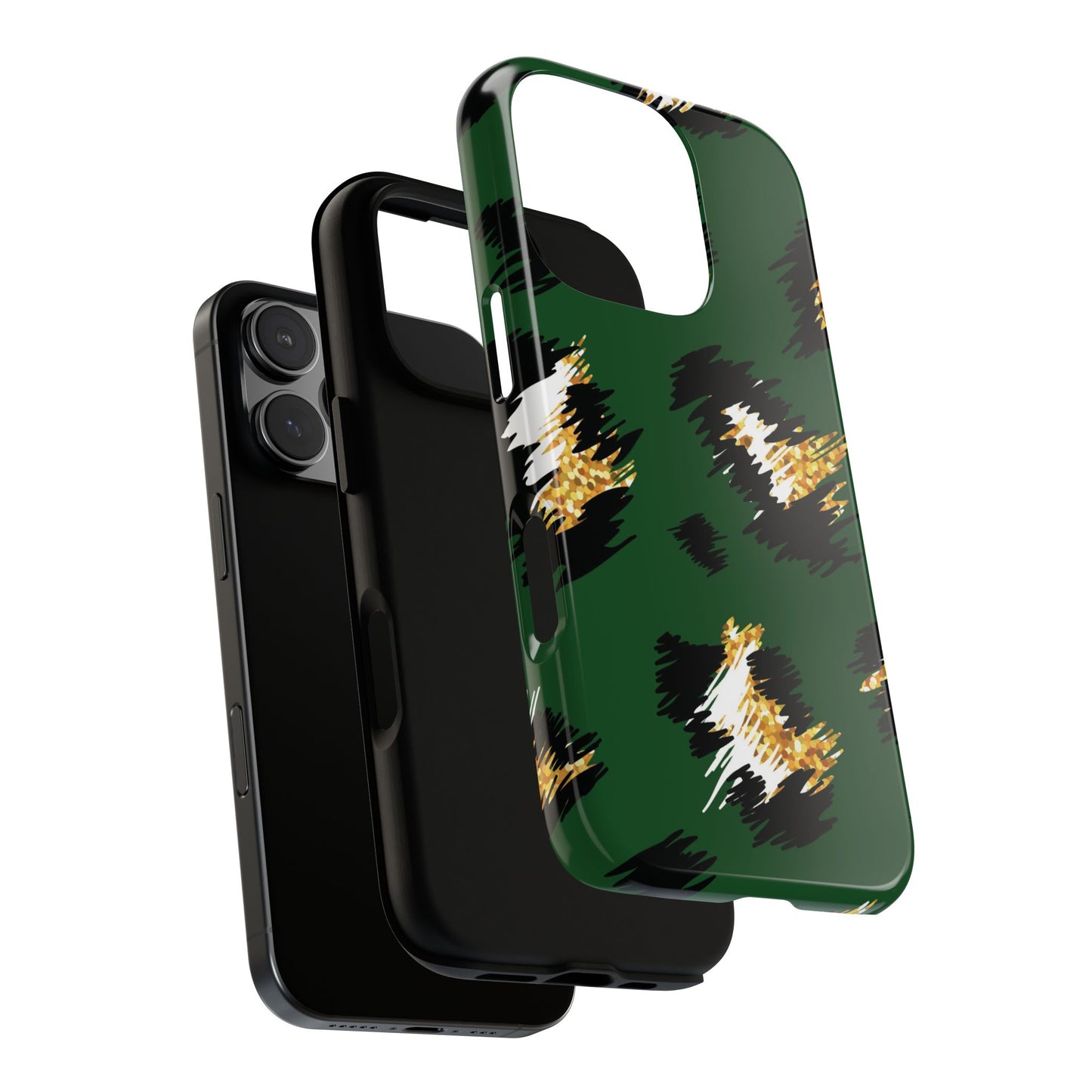 Green Leopard Print Phone Case – Tough Protective iPhone Cover