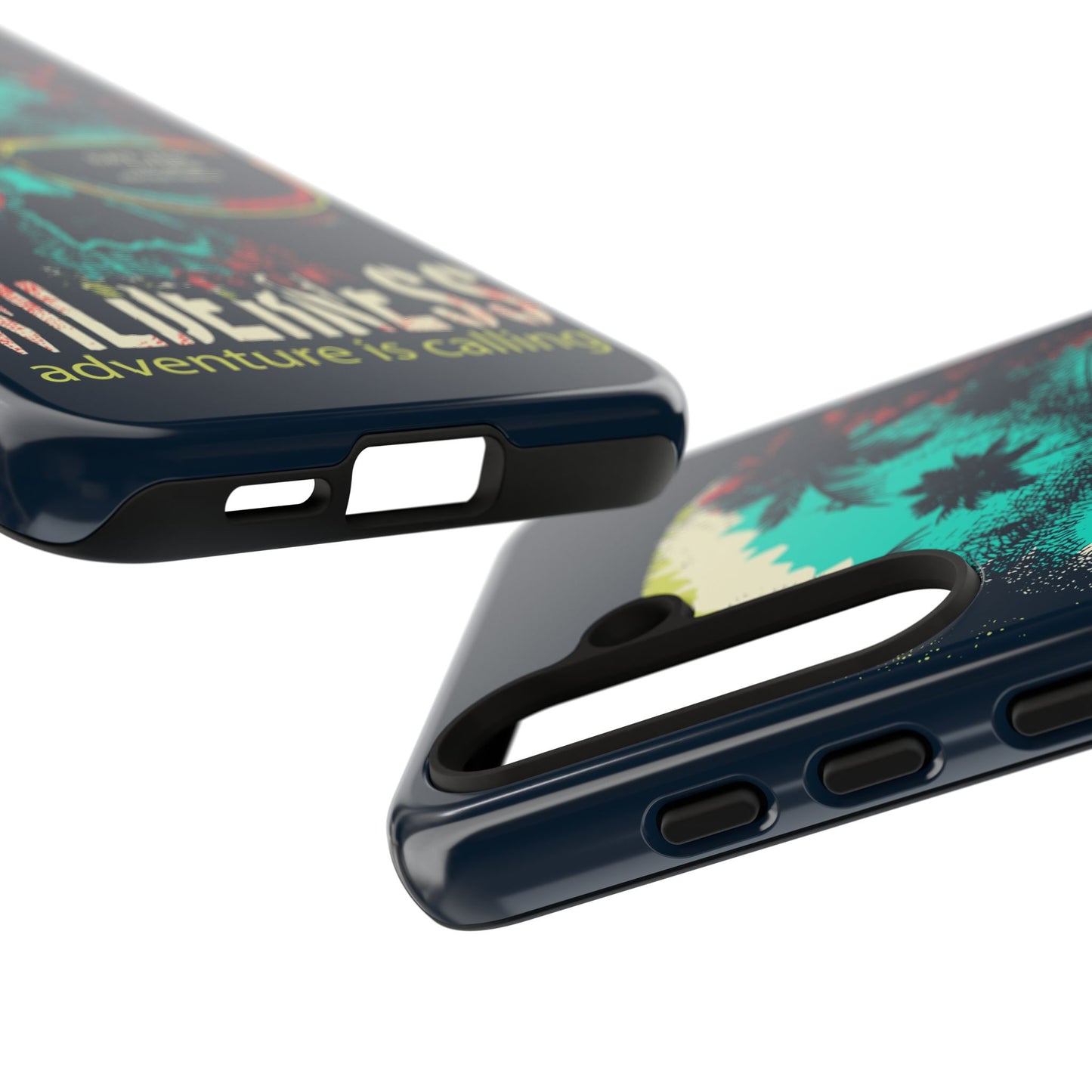 Wilderness Adventure Phone Case — 'Adventure Is Calling' Skull Sunglasses Design