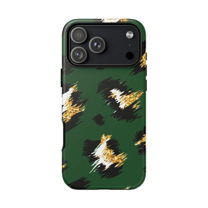 Green Leopard Print Phone Case – Tough Protective iPhone Cover