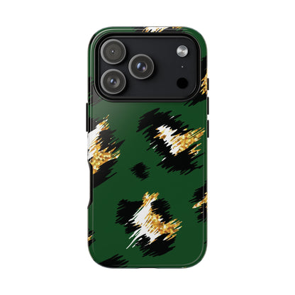 Green Leopard Print Phone Case – Tough Protective iPhone Cover