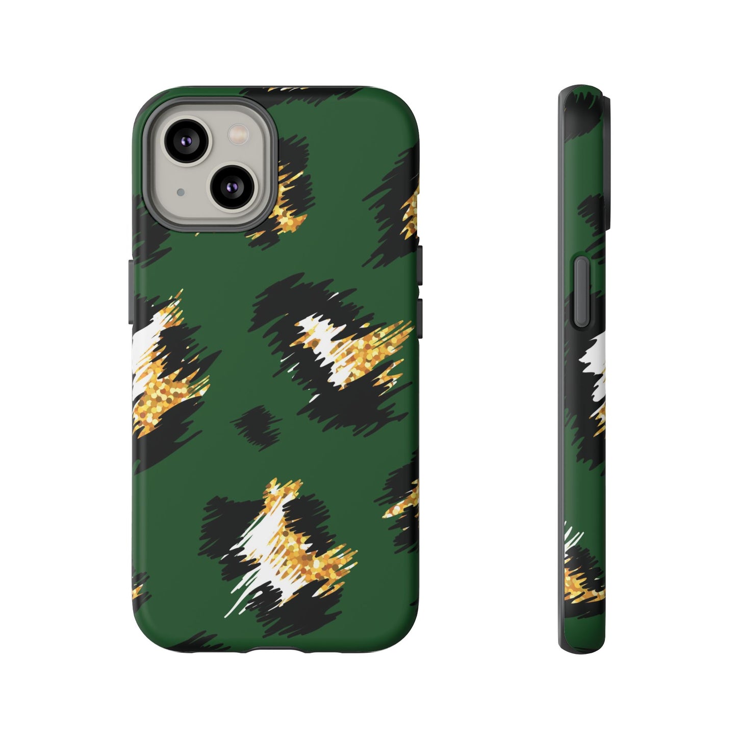 Green Leopard Print Phone Case – Tough Protective iPhone Cover