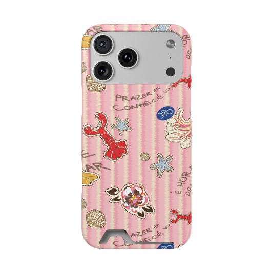 Pink Ocean Print iPhone Case – Cute Aesthetic Protective Phone Cover
