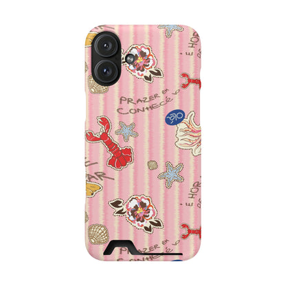 Pink Ocean Print iPhone Case – Cute Aesthetic Protective Phone Cover