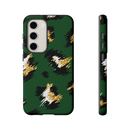 Green Leopard Print Phone Case – Tough Protective iPhone Cover