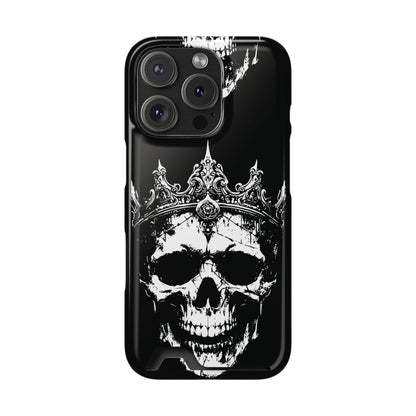 Crowned Chaos - Skull King Card-Holder Phone Case